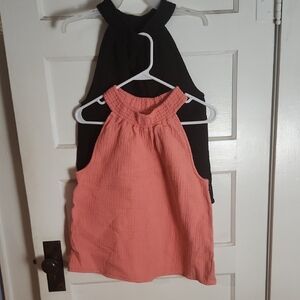 Time and Tru Coral Halter Top